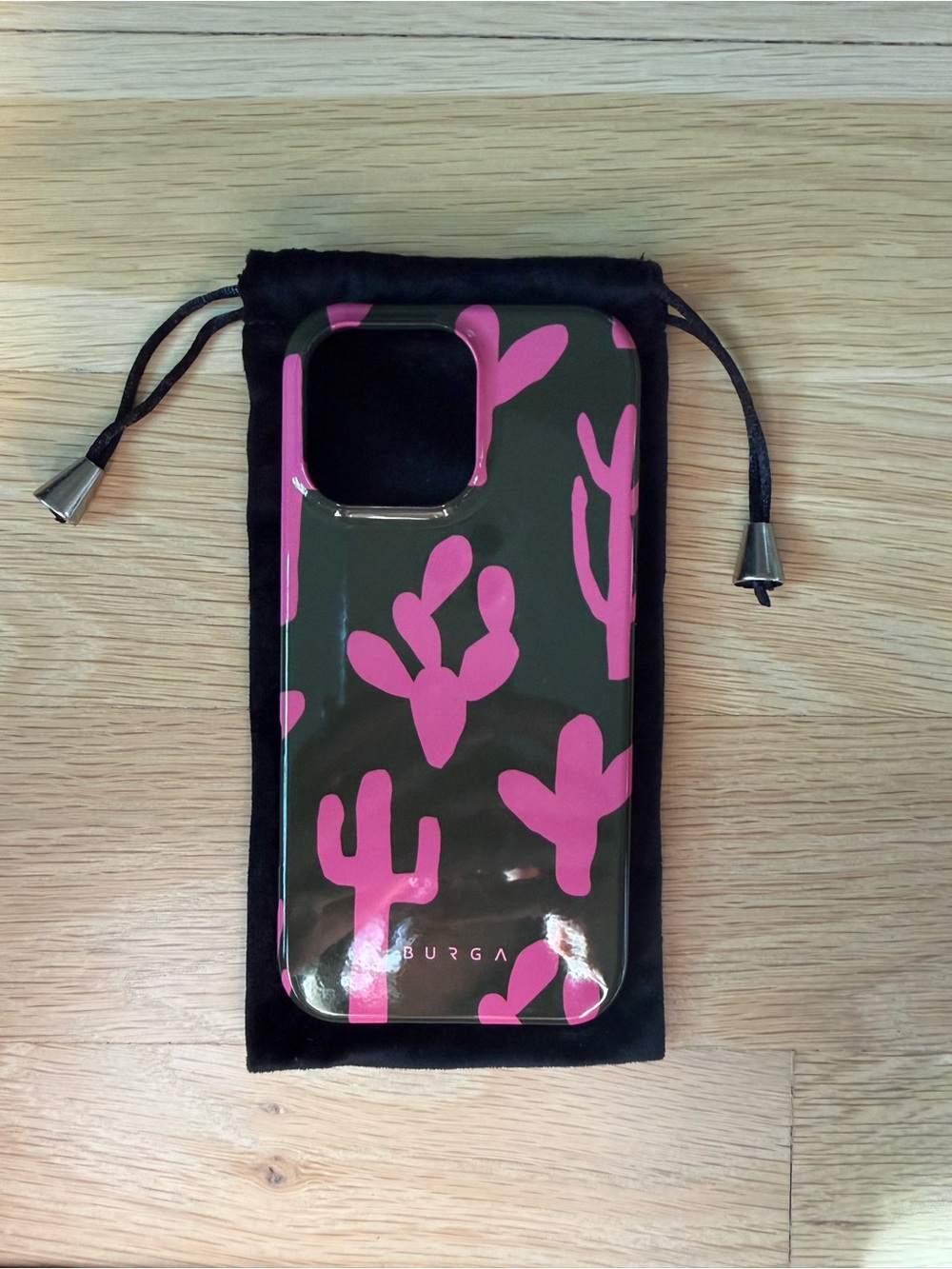 NWT BURGA Pink Cactus Pattern IPhone Pro Max Case
